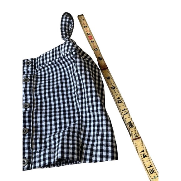 Hollister Y2K Gingham Crop Cami Top Womens Small Black White Cottage Preppy 90s - Picture 8 of 8